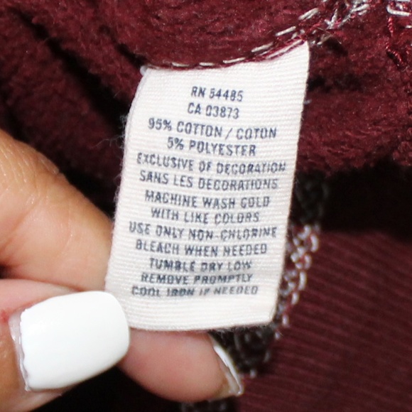 American Eagle burgundy hoodie size M - Picture 3 of 5